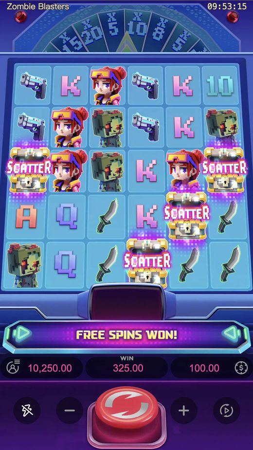 Zombie Blasters free spins bônus - modo demo grátis